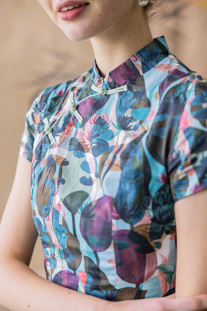Lotus Cheongsam for ladies - Green