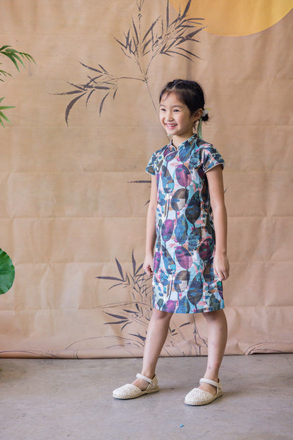 Lotus Cheongsam for Girl - Green
