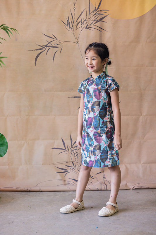 Lotus Cheongsam for Girl - Green