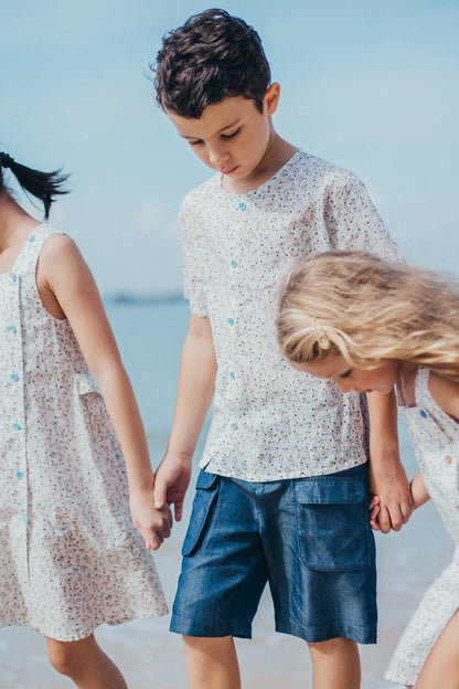 Flap Pocket Tencel Shorts for boys