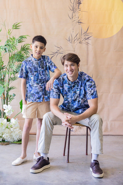 Lotus Mandarin Collar Shirt for Men