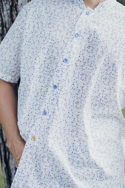 Gymnasium Oblique Button Shirt  for men