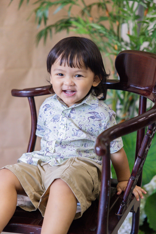 Mythical Creatures Shirt for Boys - Green