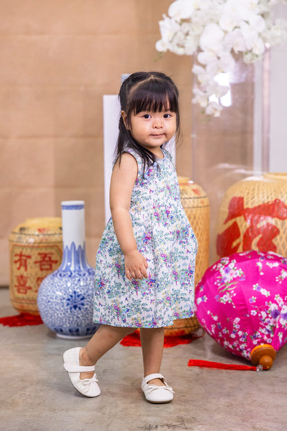 Floral Wonderland Onesie Dress for Baby Girls
