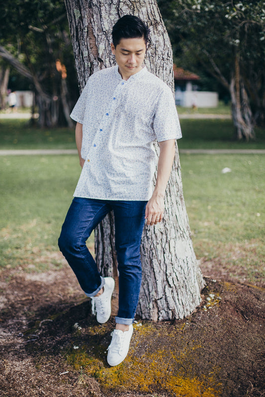 Gymnasium Oblique Button Shirt  for men