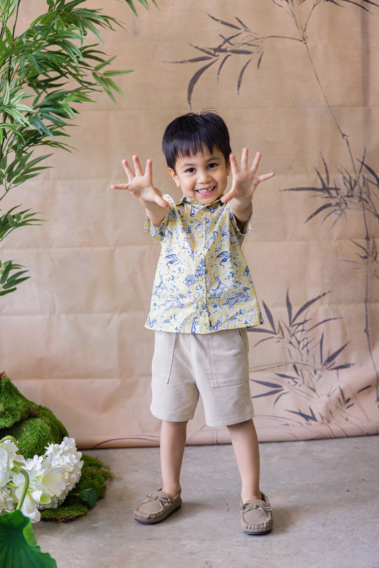 Mythical Creatures Shirt for Boys - Yellow