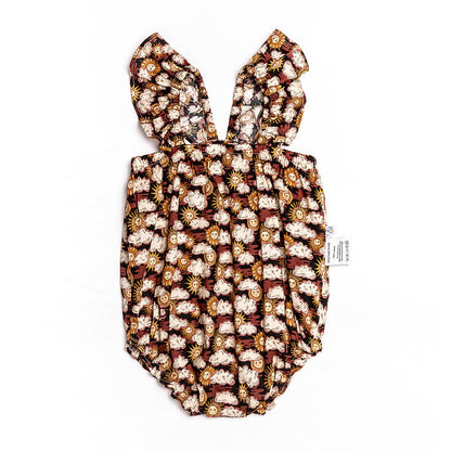 Aria Ruffled Shoulder Romper