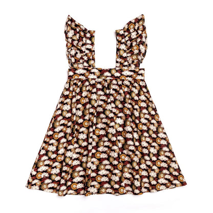 Aria Ruffled Shoulder Dress for Girls