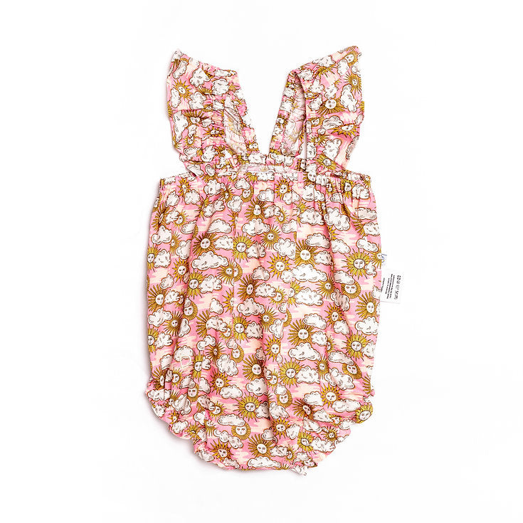 Aria Ruffled Shoulder Romper