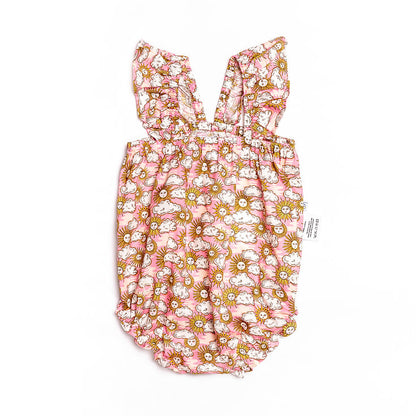 Aria Ruffled Shoulder Romper