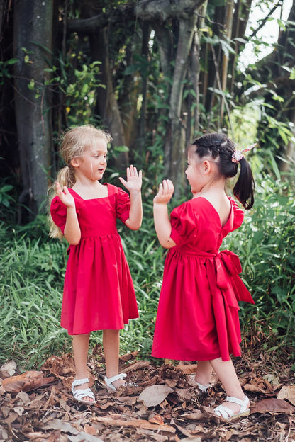 Carissa Bow Tie Dress for Girls