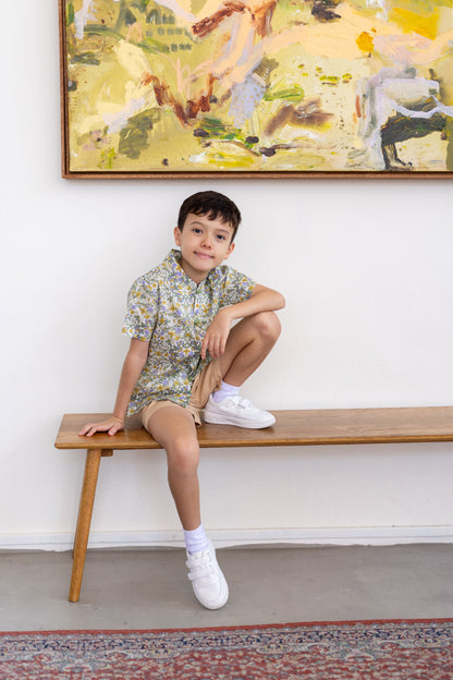 Celeste Mandarin Collar Shirt for Boy