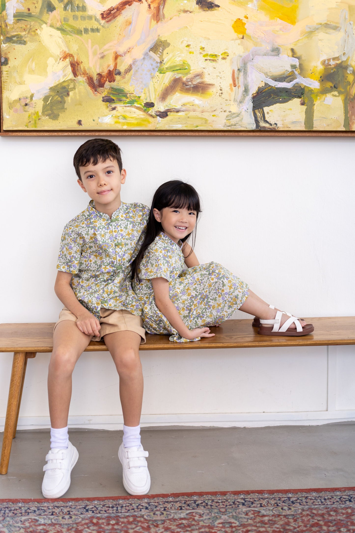 Celeste Mandarin Collar Shirt for Boy