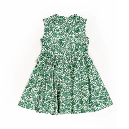 Charlotte Faux Two Piece Ruffle Dress for Girls in Sambourne print