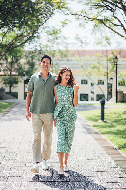 Charlotte vest and skirt set for Ladies in Sambourne print