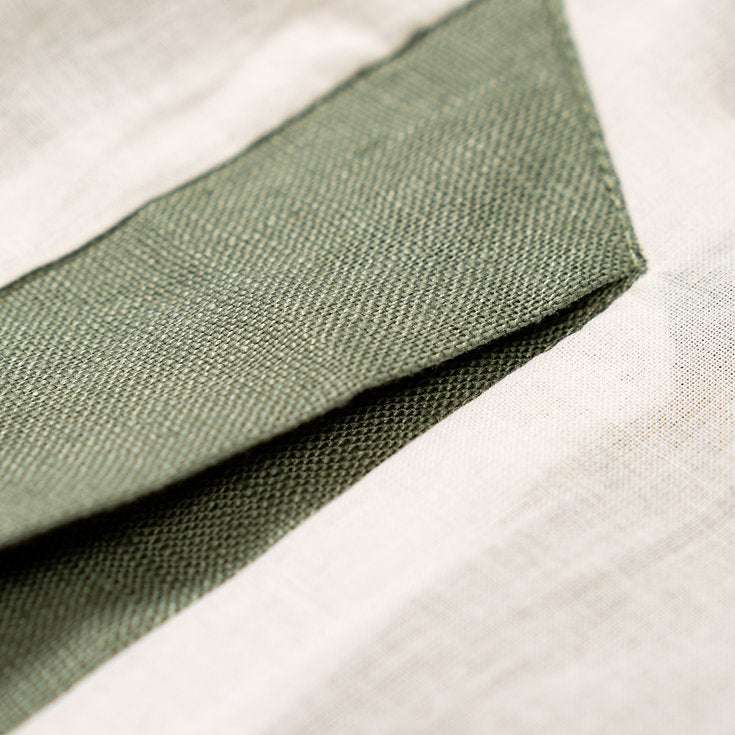 Charlotte vest and skirt set for Ladies in moss green linen