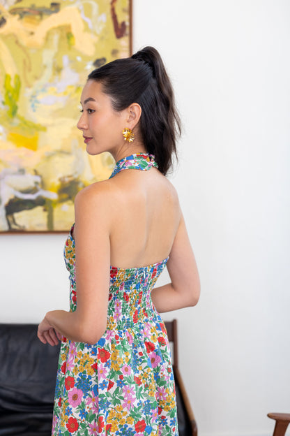 Clarabell Halter Midi Dress for Lady