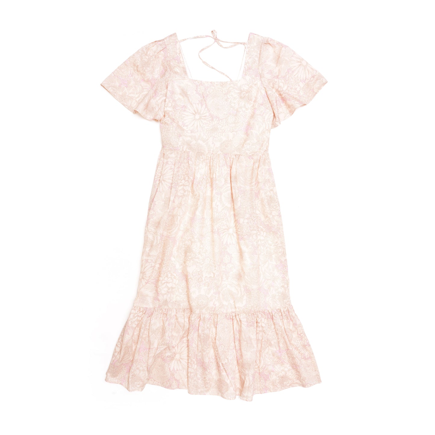 Rosalie Tiered Flutter Sleeve Dress for Lady