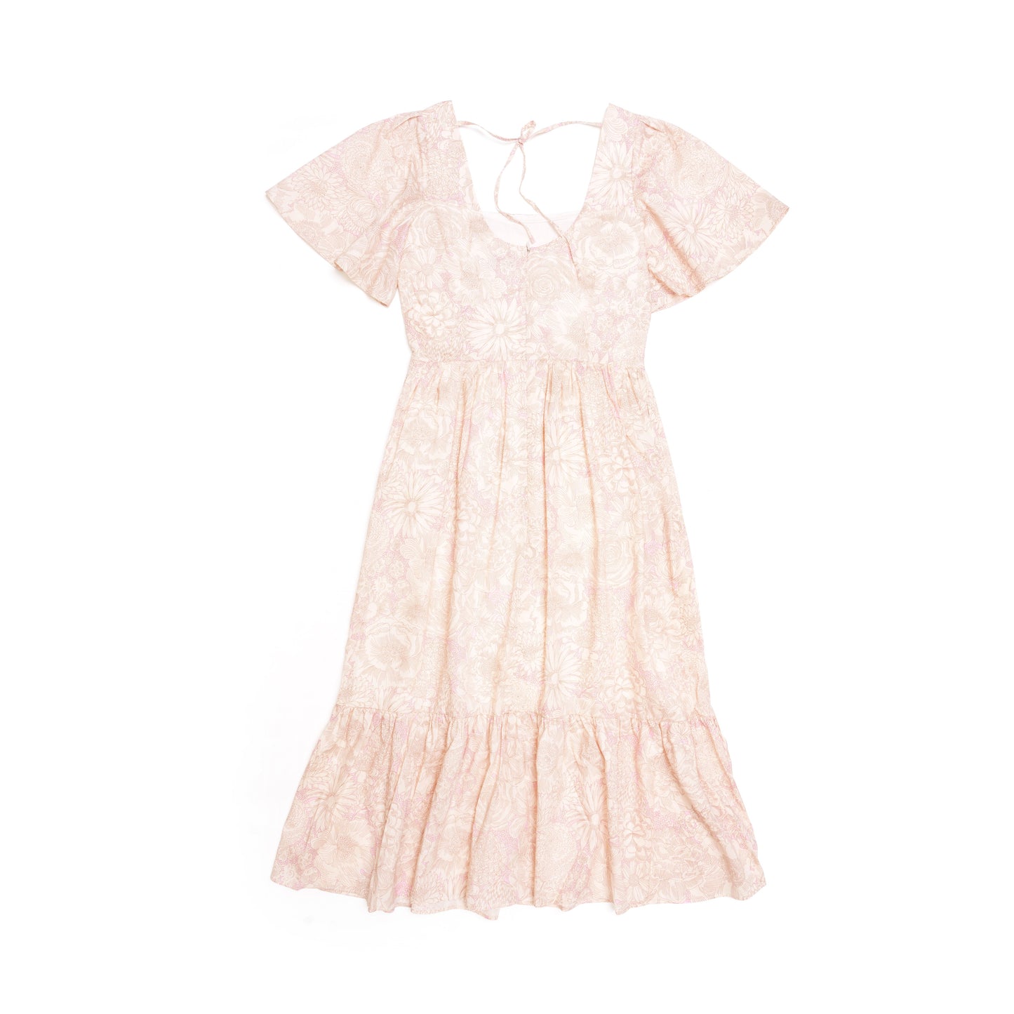 Rosalie Tiered Flutter Sleeve Dress for Lady