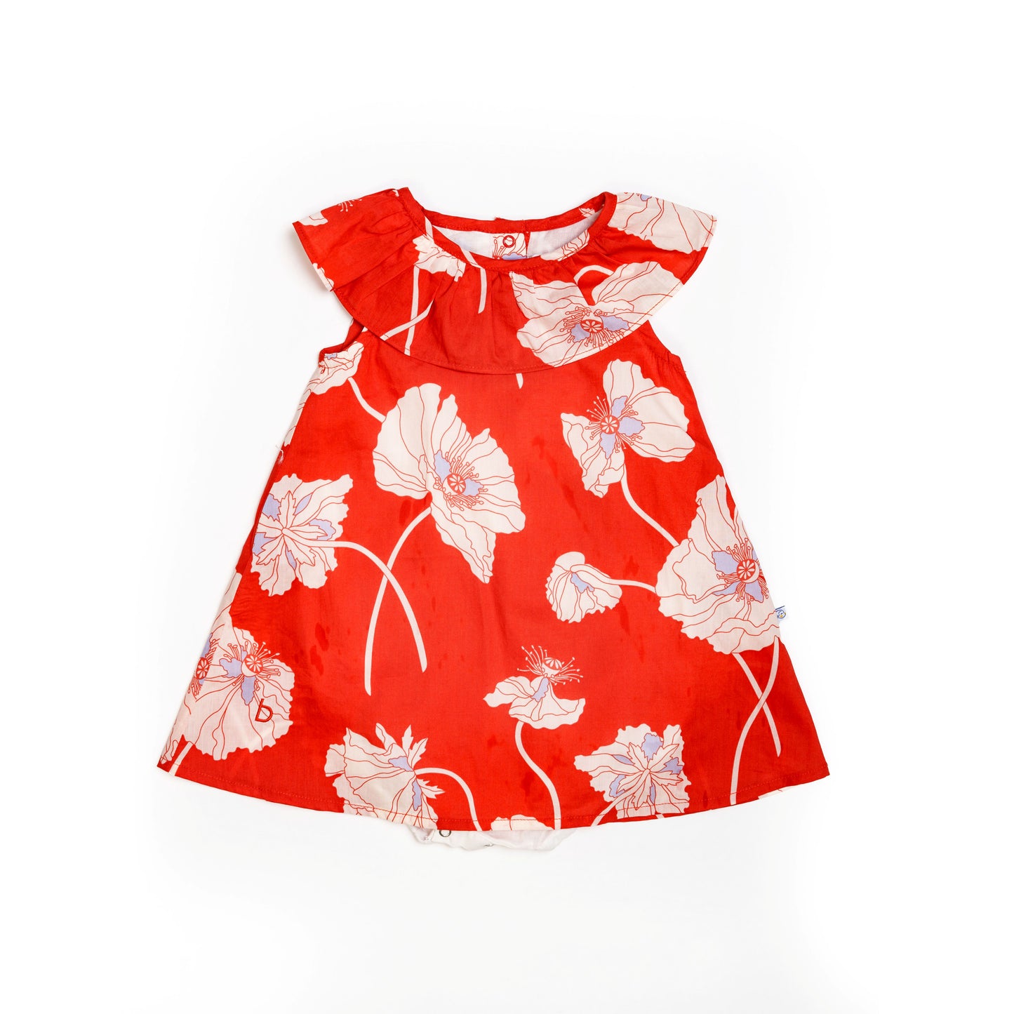 Poppy Bloom Onesie Dress for Baby Girl