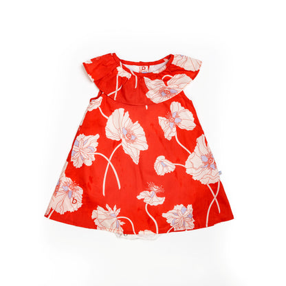 Poppy Bloom Onesie Dress for Baby Girl