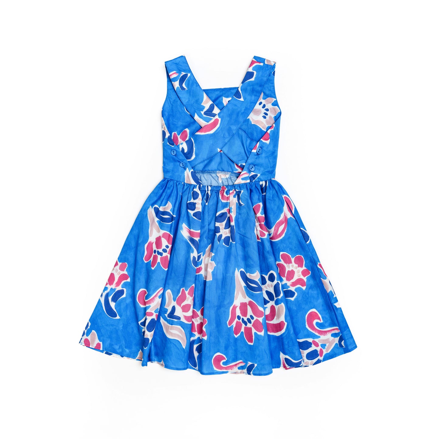 Fleur Mural Cross-Back Dress for Girl