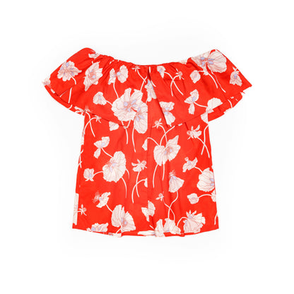 Poppy Bloom Lady Off-Shoulder Top