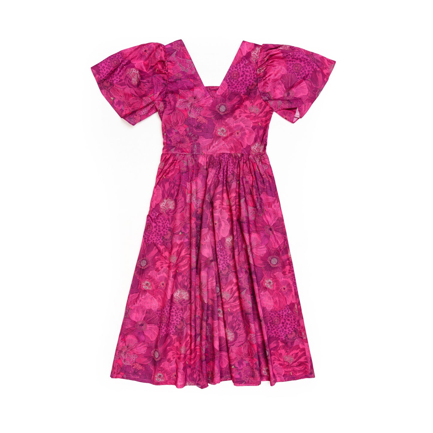Rosy Floral Dress for Lady