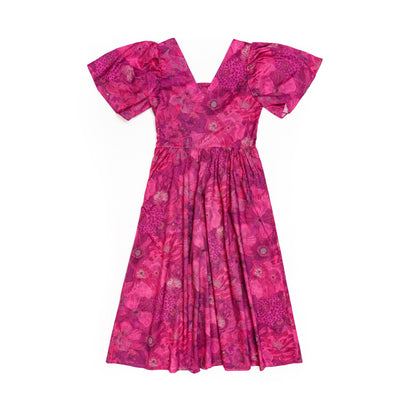 Rosy Floral Dress for Lady