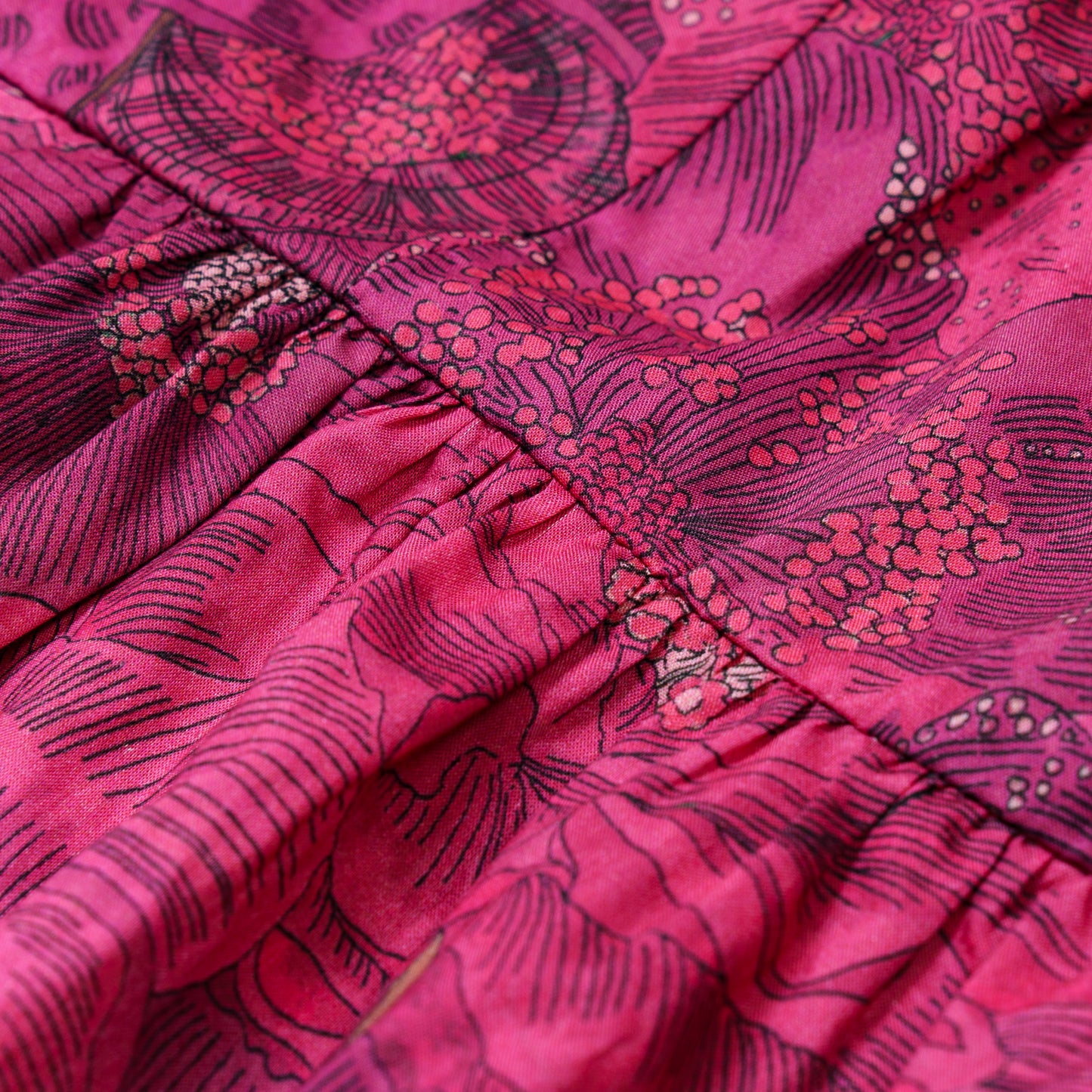 Rosy Floral Dress for Lady