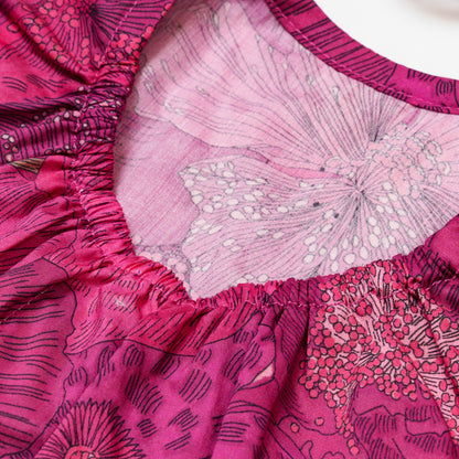 Rosy Floral Dress for Girl