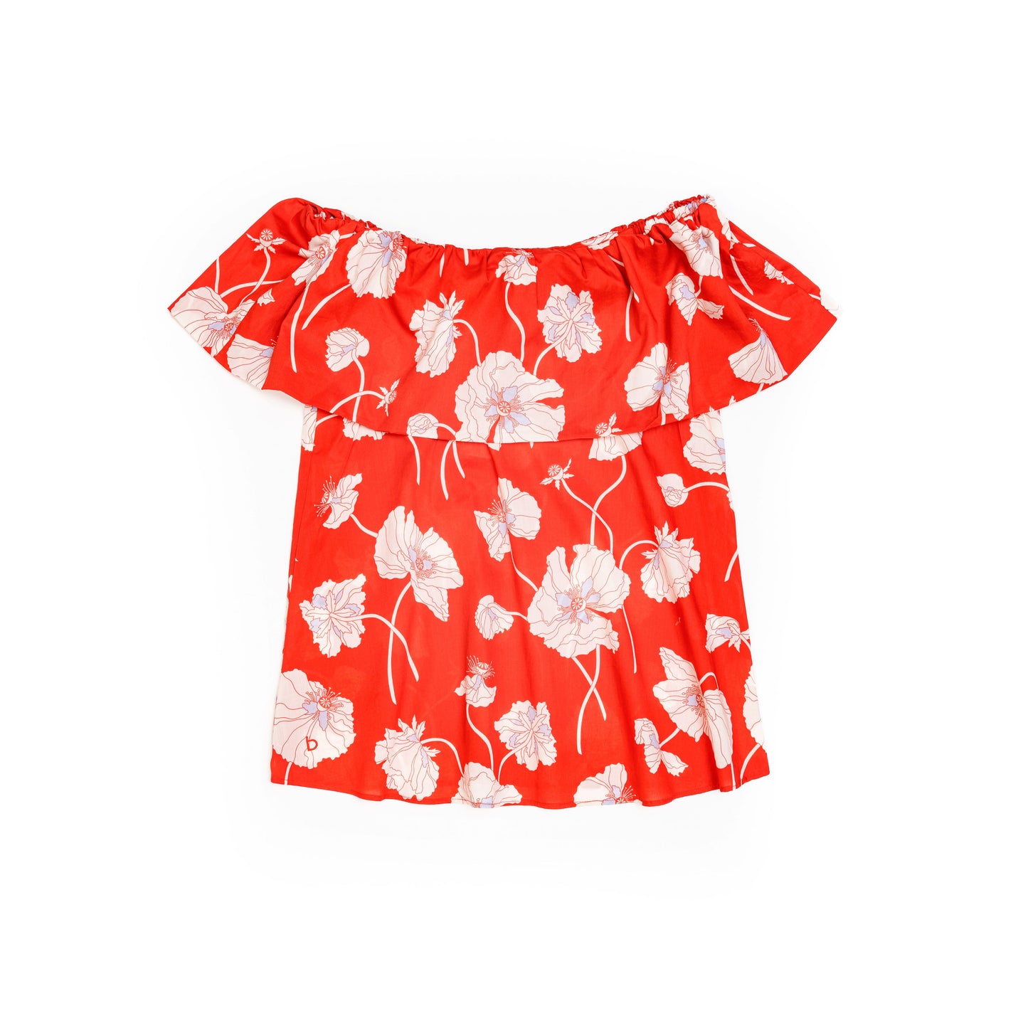 Poppy Bloom Lady Off-Shoulder Top