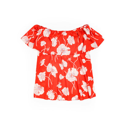 Poppy Bloom Lady Off-Shoulder Top