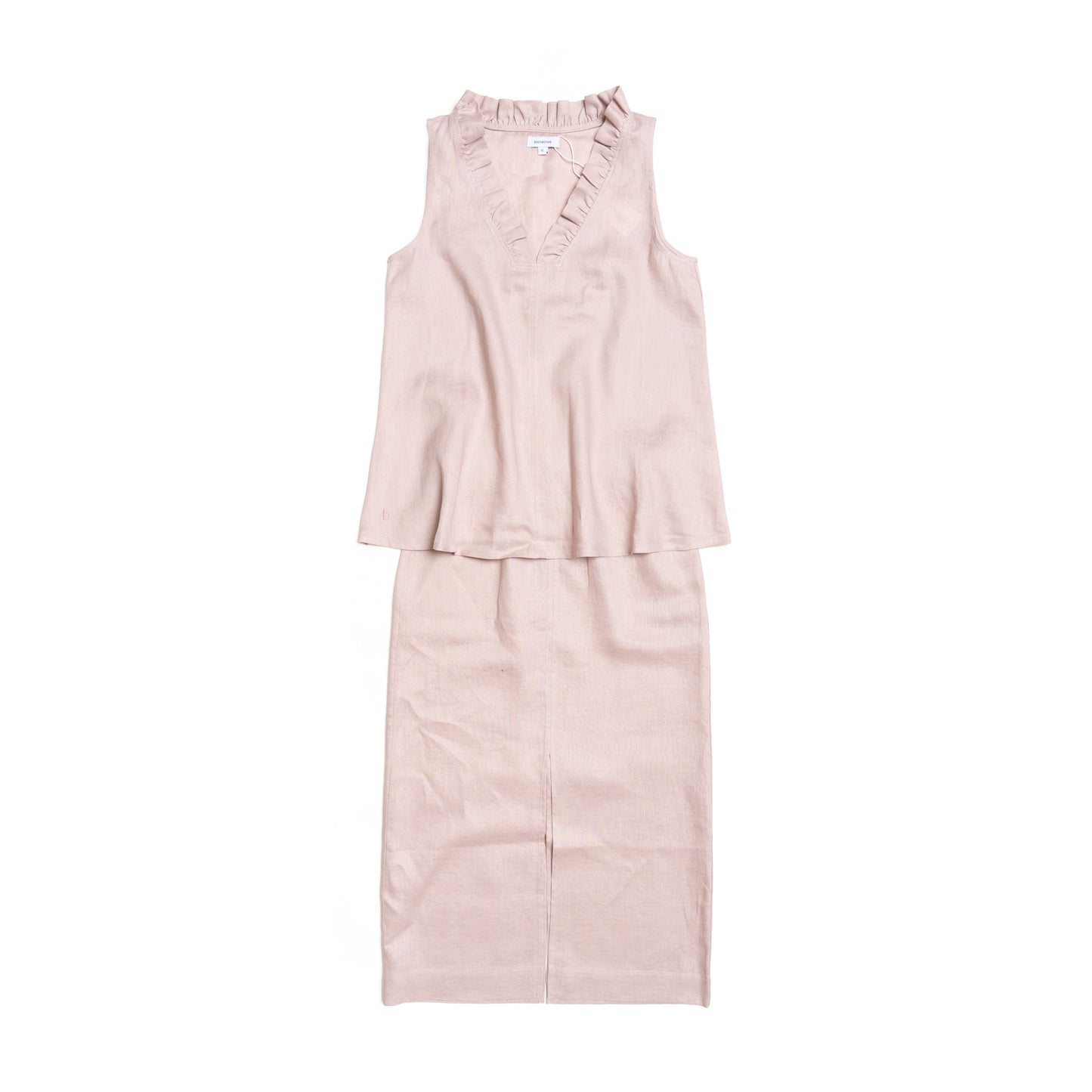 Margaret Linen Set in Pale Blush for Ladies