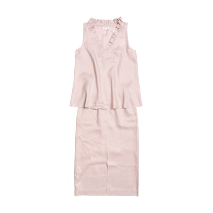 Margaret Linen Set in Pale Blush for Ladies