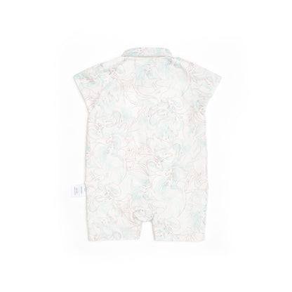 Naz Onesie for Baby Boy — White Classic Romper & Red Mandarin Detail Onesie