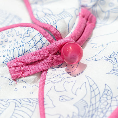 Delaney Dragon Mandarin Collar Top for girls