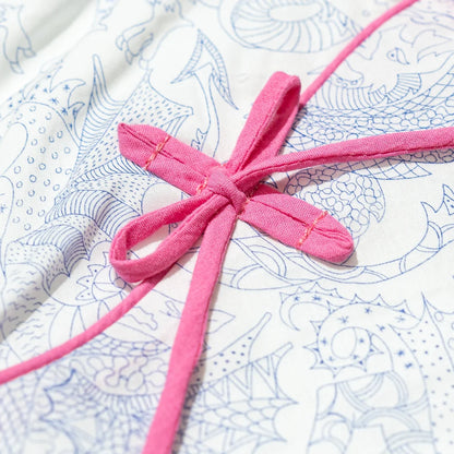 Delaney Dragon Mandarin Collar Top for girls