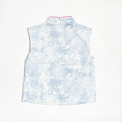 Delaney Dragon Mandarin Collar Top for girls