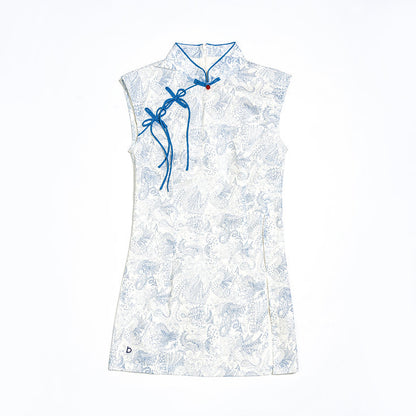 Delaney Dragon Mandarin Collar Top for ladies