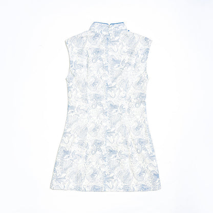 Delaney Dragon Mandarin Collar Top for ladies