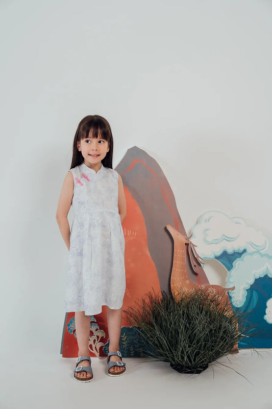 Delaney Dragon Sleeveless Cheongsam for girls
