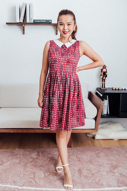 East Village White Collar Dress for woman