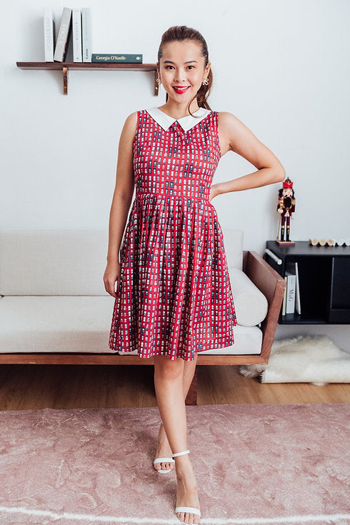 East Village White Collar Dress for woman