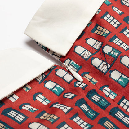 East Village White Collar Dress for woman