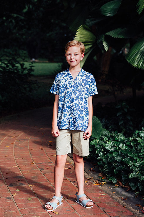 Elias Cuban Collar Shirt for Boy