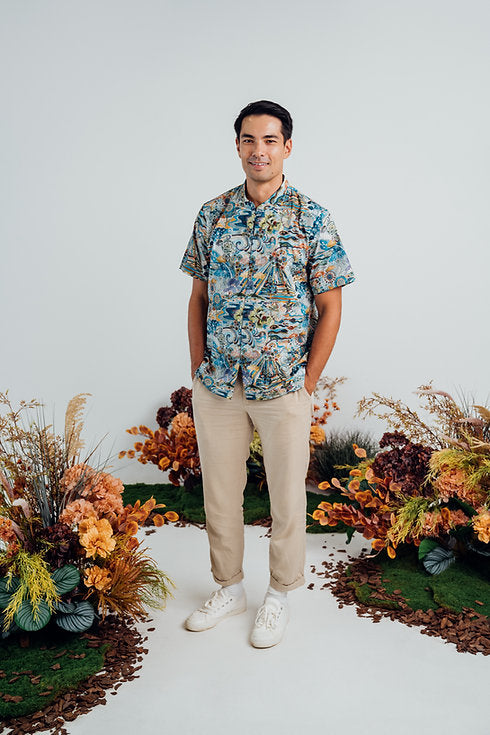 Elysia Mandarin Collar Shirt for men