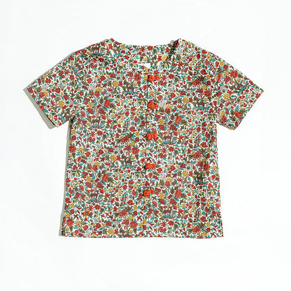 Forest Party Mandarin Collar Shirt for boys