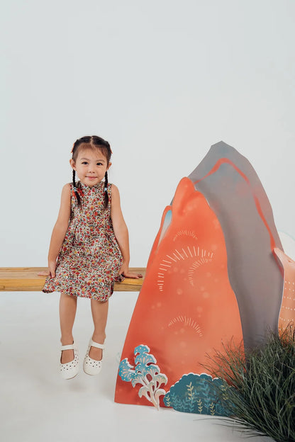 Forest Party Sleeveless Cheongsam for girls