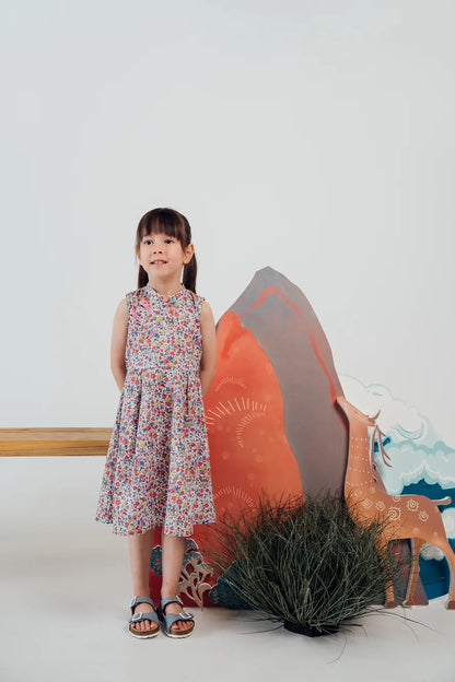 Forest Party Sleeveless Cheongsam for girls